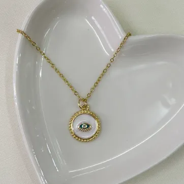 Imagen del producto Cadena ojo turco blanco 