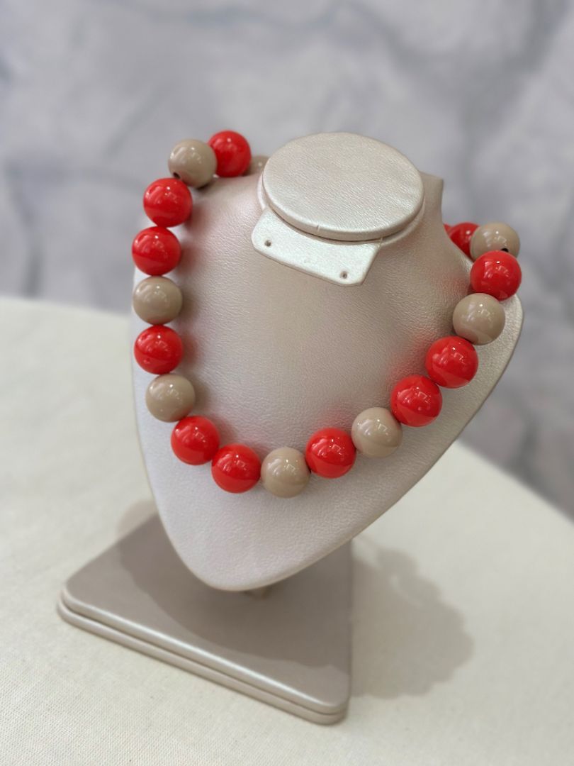 Collar abaco combinado rojo 
