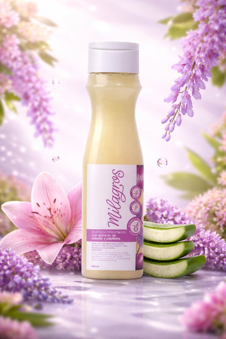 Shampoo Crecimiento Con Extracto de Cebolla y Péptidos MILAGROS