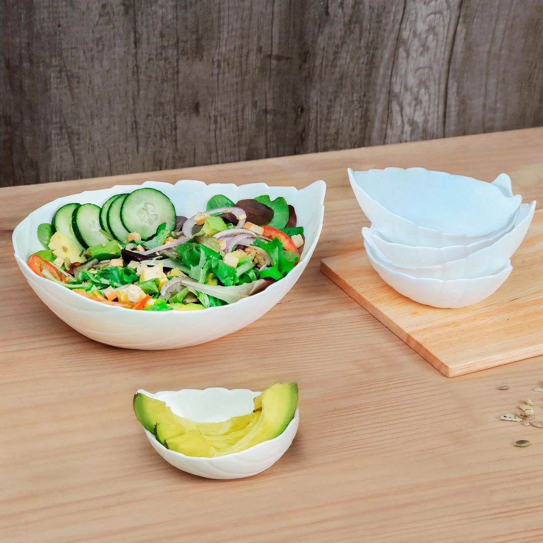 ENSALADERA VITROCERAMICA SET X5 PIEZAS HOME ELEMENTS