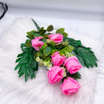 RAMO ROSA CON HELECHO TG006 - imagen 1