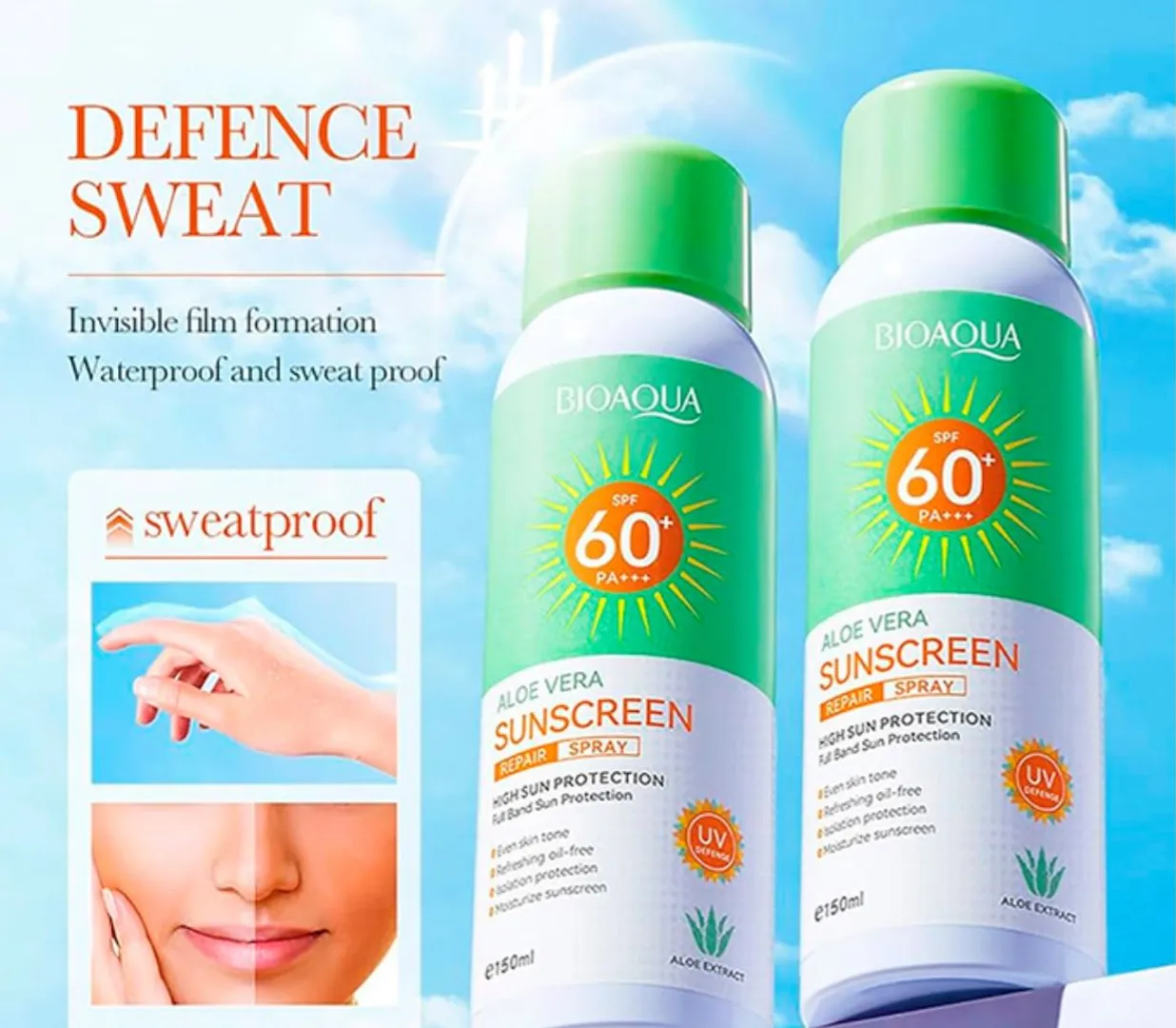 363- PROTECTOR SOLAR EN SPRAY ALOE VERA 150ML BIOAQUA 
