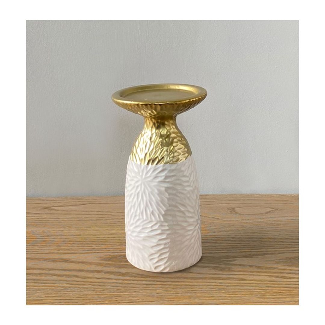 Adorno Blanco y Dorado