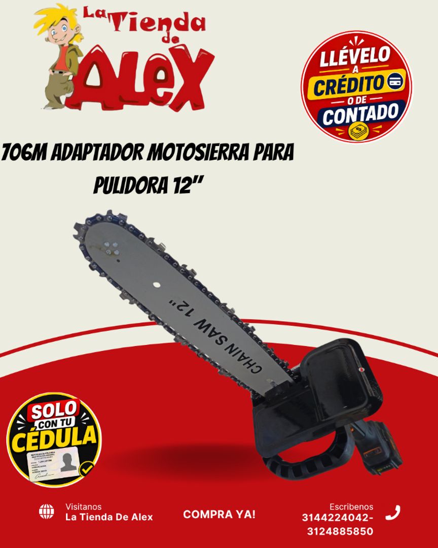 706M ADAPTADOR MOTOSIERRA PARA PULIDORA 12"