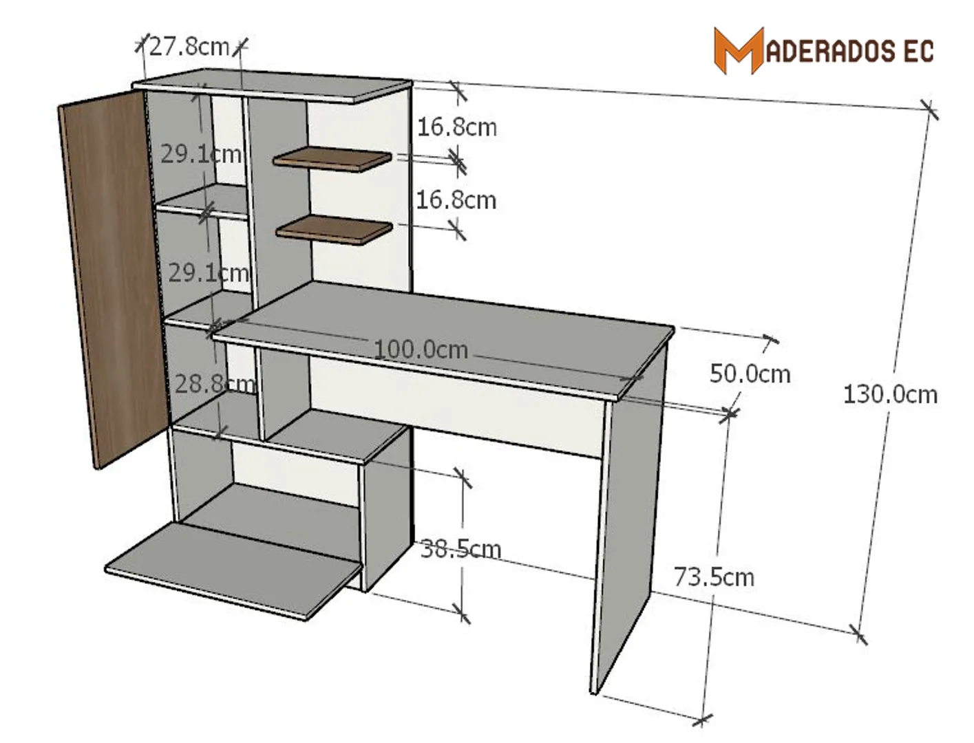Escritorio - modelo Casillero