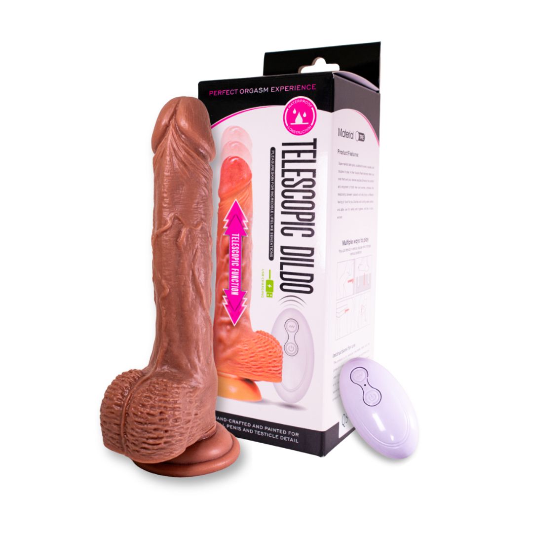Consolador Realístico Vibrador con Control Remoto-QS-U001