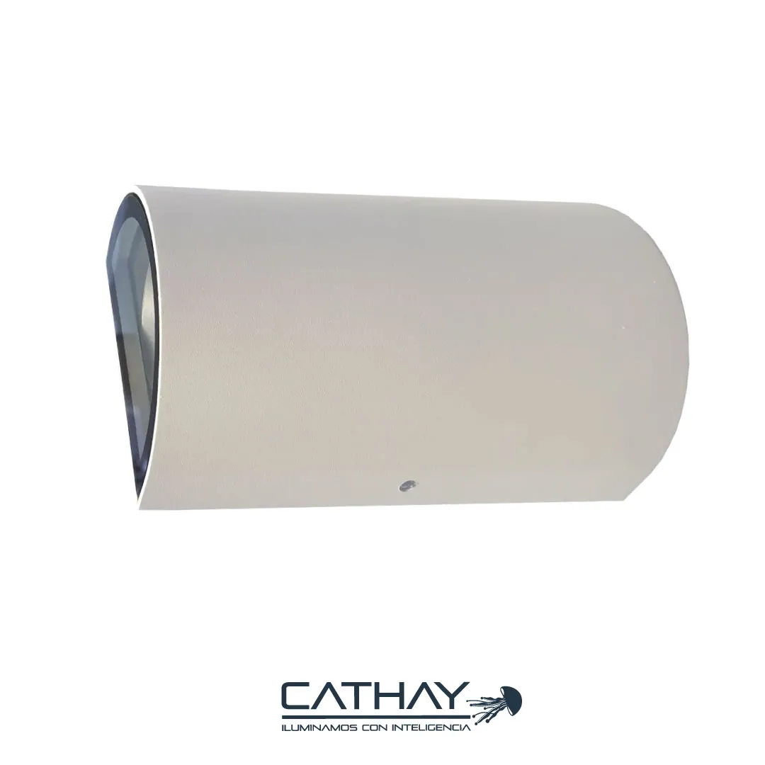 APLIQUE DE PARED SEMI CILINDRICO DOBLE HAZ DE LUZ 