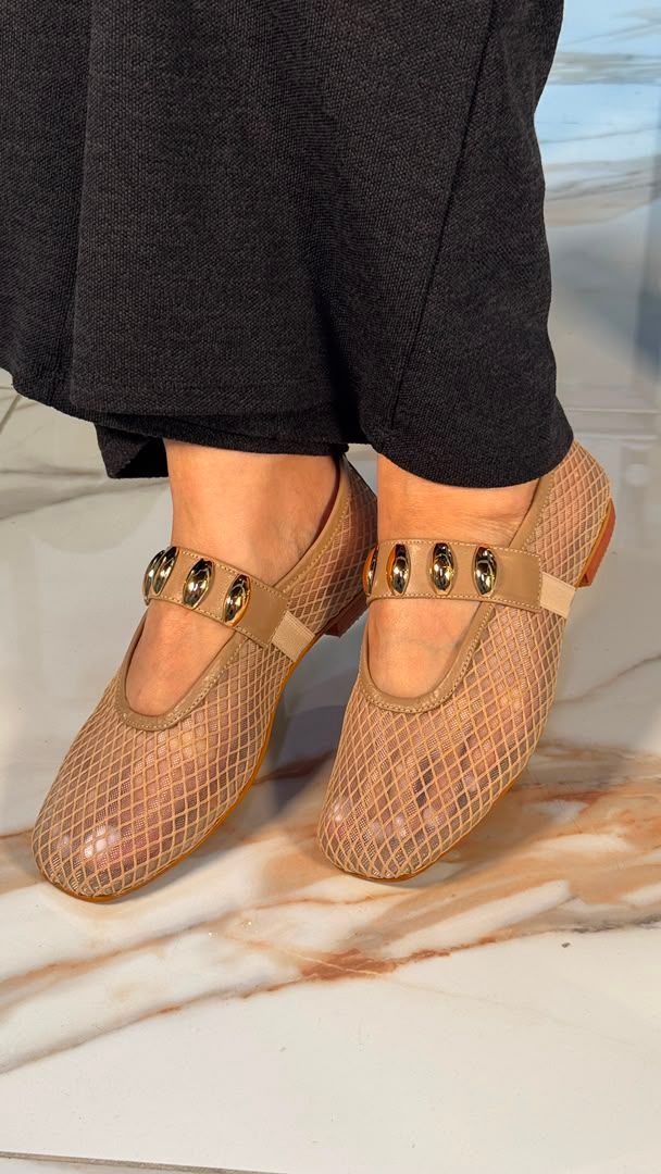 ZAPATILLA NUDE MALLA TACHES