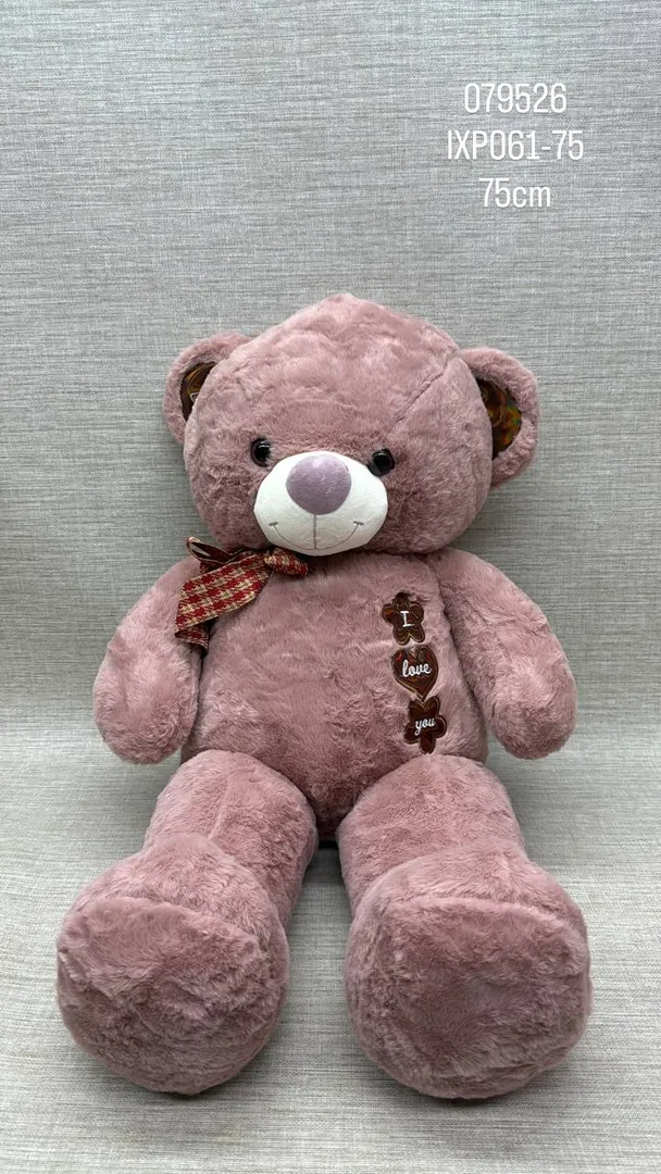 OSO PATAS LARGAS CON DETALLES Y MOÑO 75 CM