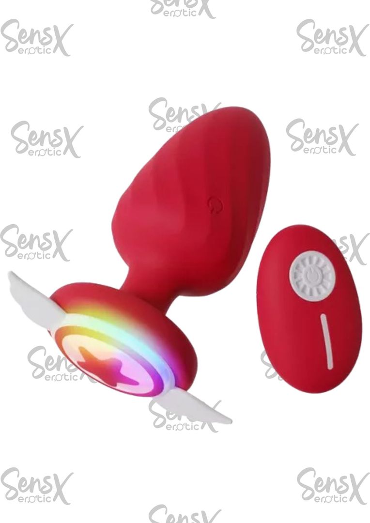 Plug anal vibrador con alas 
