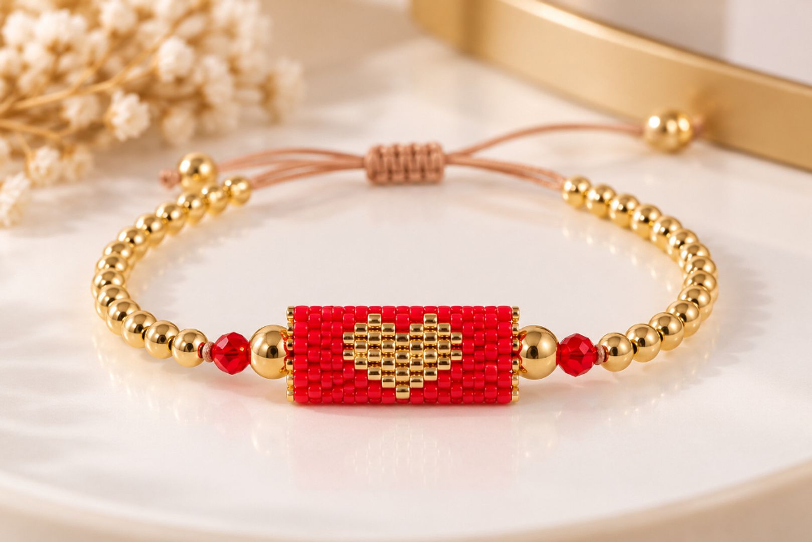 Pulsera Artesanal Miyuki Love