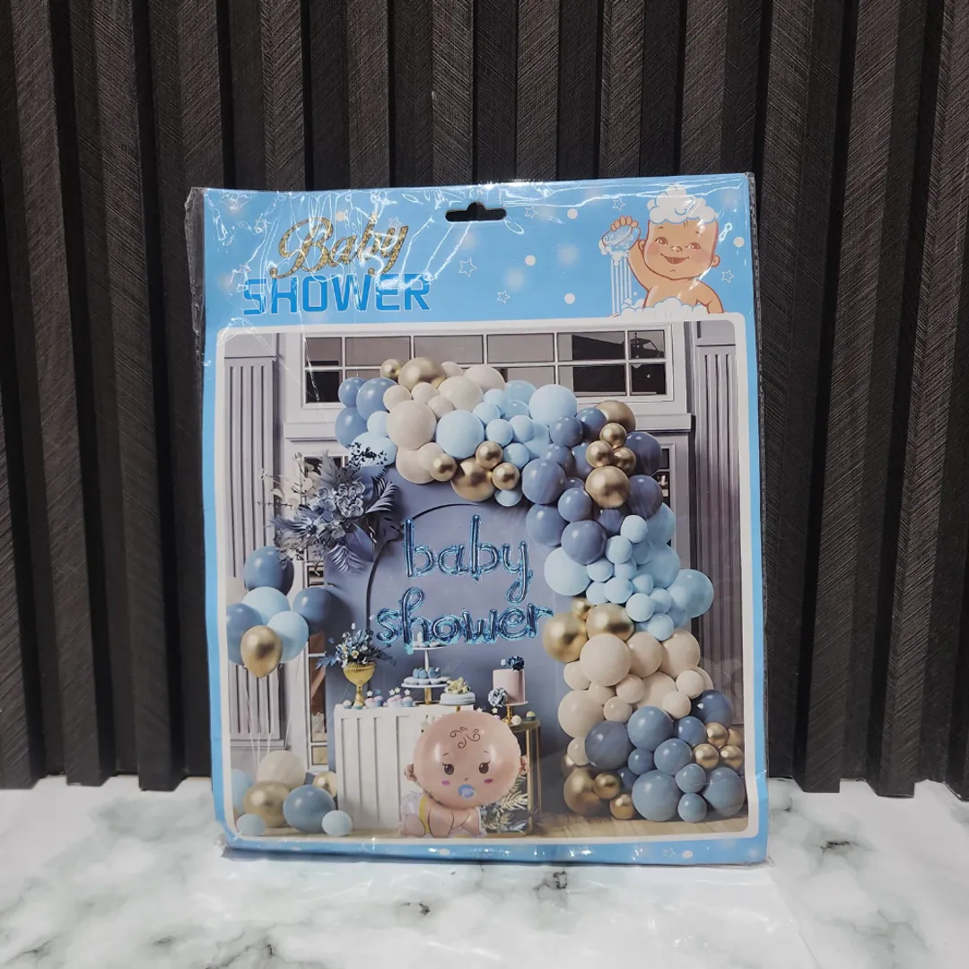 ARCO DE GLOBOS BABY SHOWER NIÑO