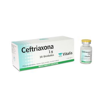 Imagen del producto CEFTRIAXONA 1GR VITALIS AMPOLLA UNIDAD