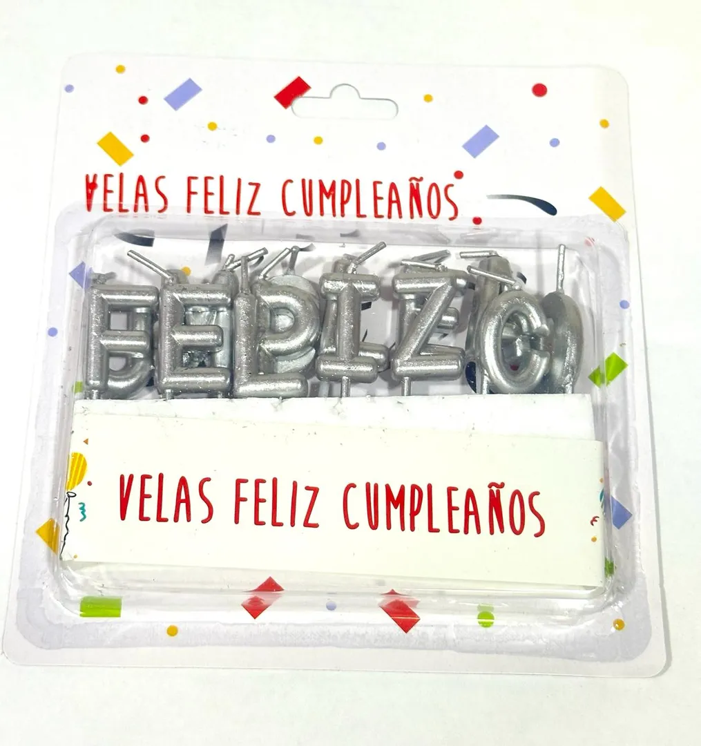 VELA FELIZ CUMPLEAÑOS LETRA X LETRA SURTIDA 