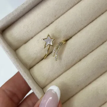 Imagen del producto Anillo estrella doble 