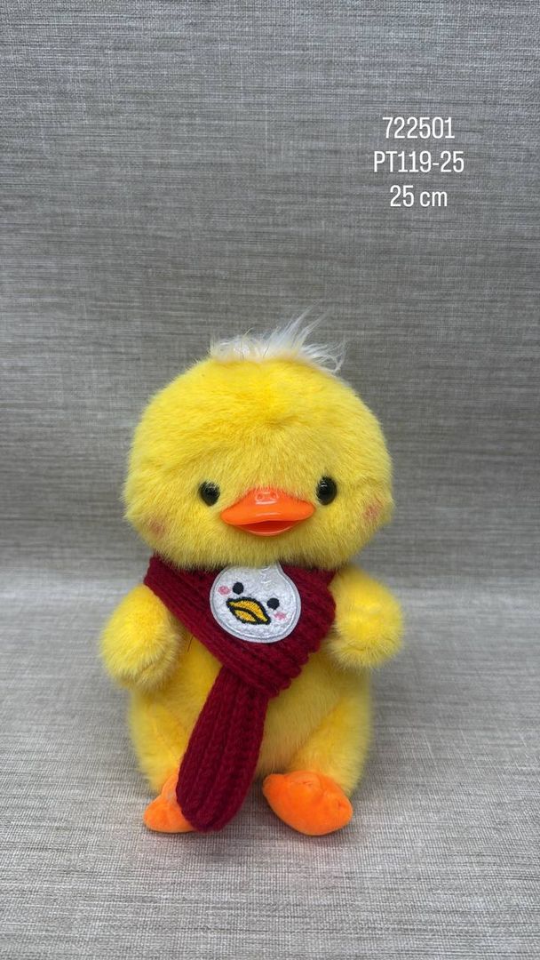 POLLITO CON BUFANDA TEJIDA 25 CM