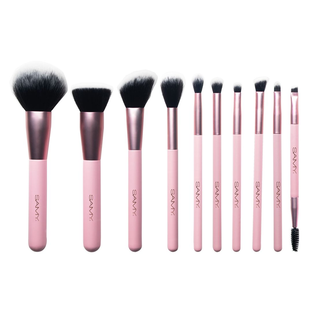 SET DE BROCHAS X 10 UND SAMY PINK GLAM COLLECTION	