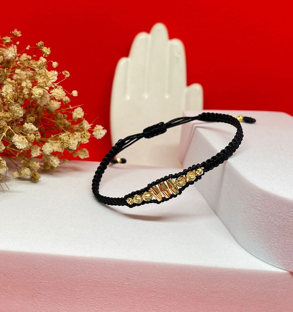 Pulsera barril canutillo balin 4mm y 3mm italy