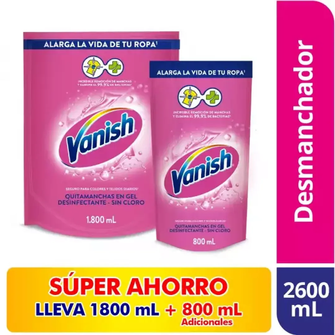 VANISH ROSADO*1800 + 800ML