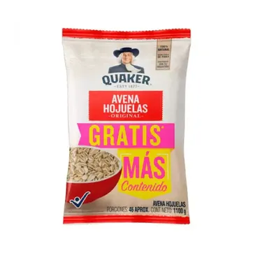 Imagen del producto AVENA HOJUELAS QUAKER*1100G