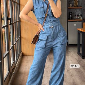 Imagen del producto ENTERIZO DENIM CON CINTURON Q145