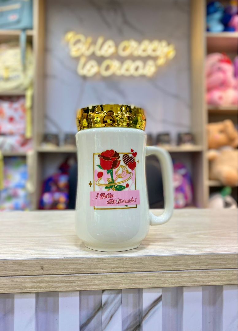 MUG TAPA ESPEJO ROSAS
