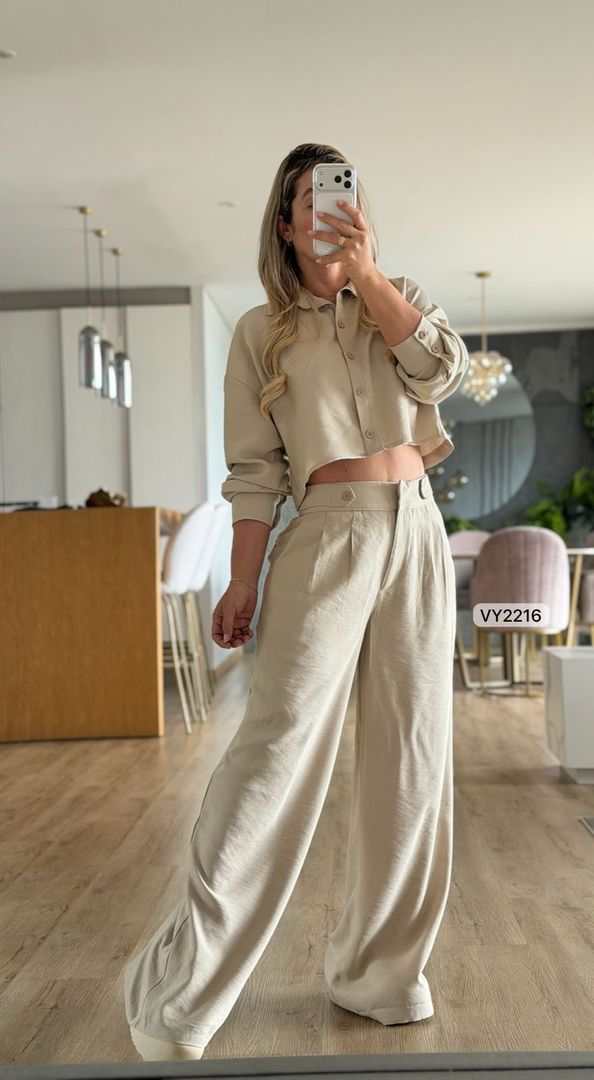 SET PANTALON CAMISA CORTA MANGA LARGA  VY2216