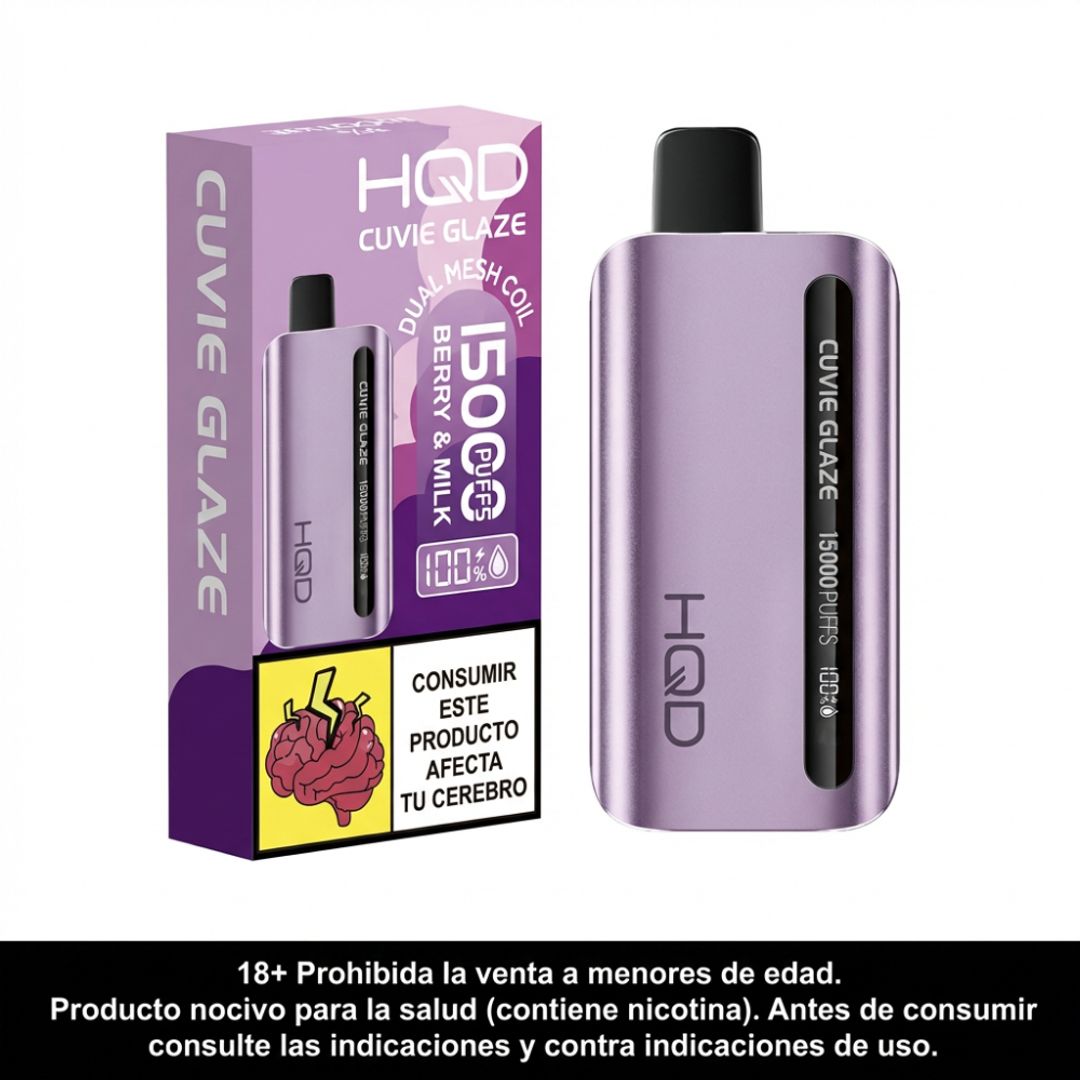 HQD Glaze Berry and Milk 15.000 Puffs