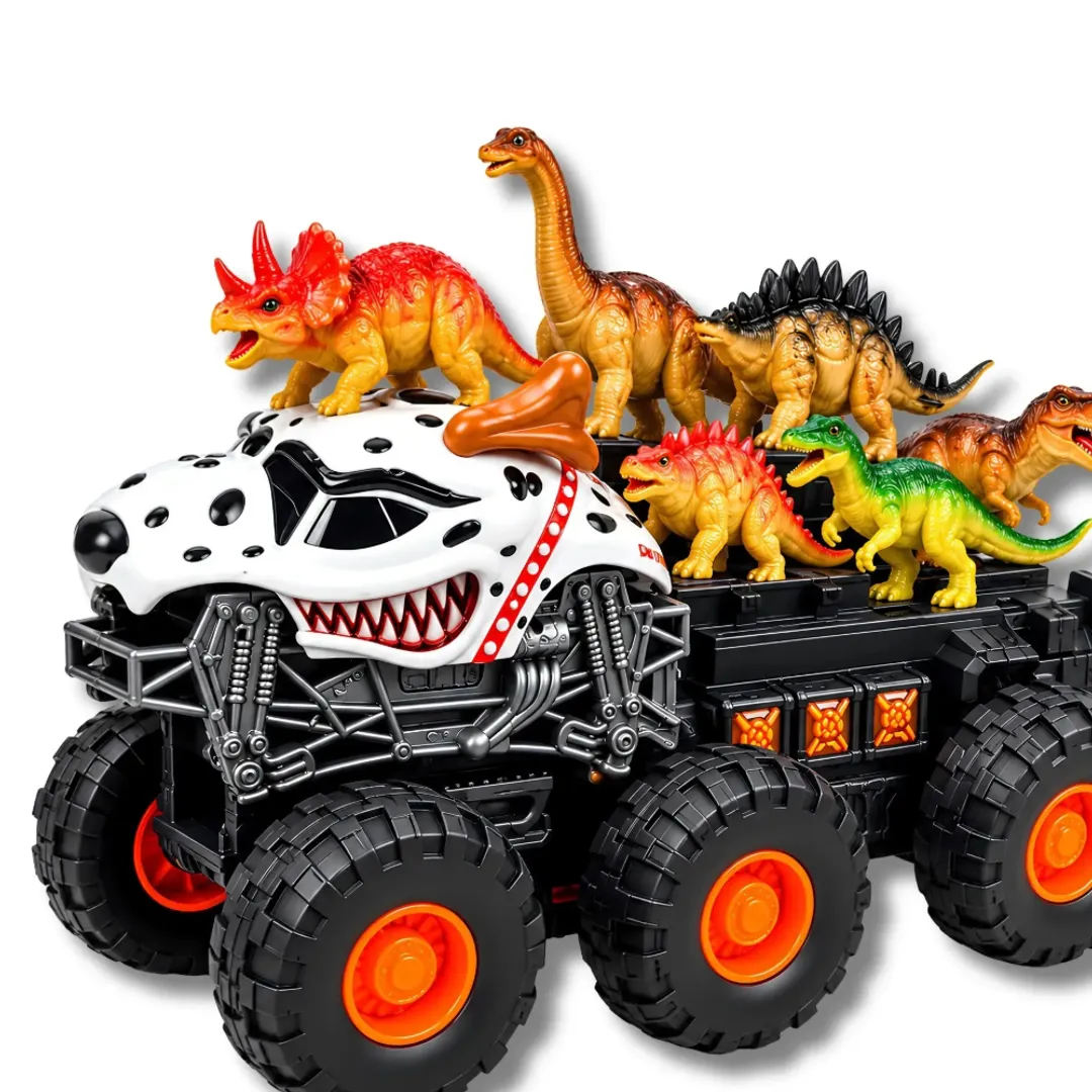 CAMION MONSTER TRUCK CON DINOSAURIOS