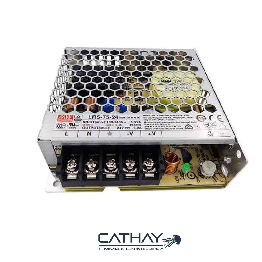 FUENTE DE PODER 24V 3,2AMP MENWELL 75W