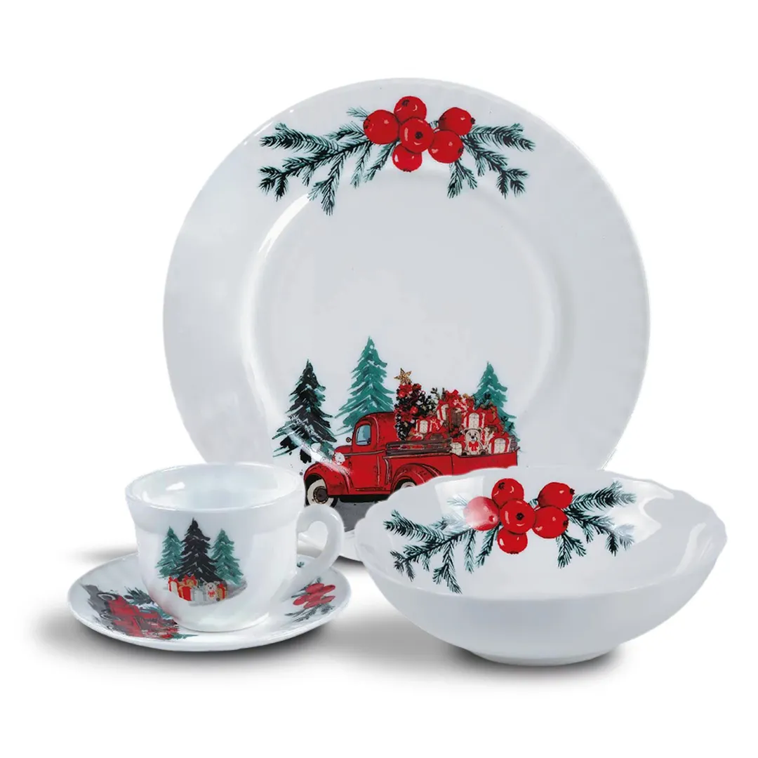 Vajilla Vitrocerámica Navideña – Noche Buena