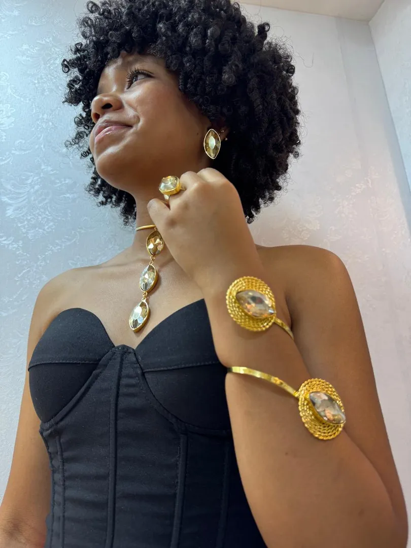 CHOKER BRONCE CRISTAL - ITIEL