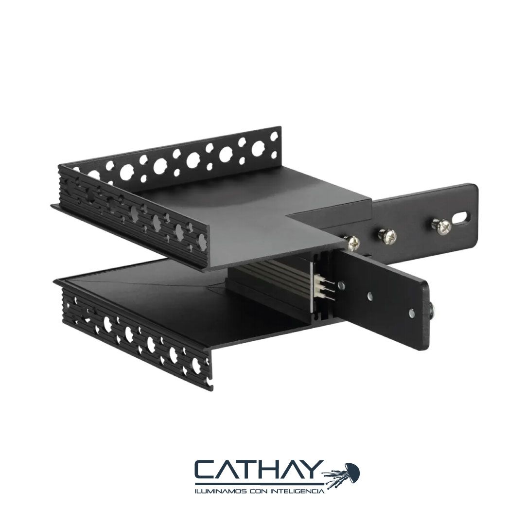 UNION OUTTER CORNER CHASIS NEGRO PARA RIEL MAGNETICO