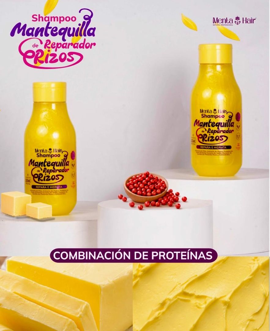 MENTA HAIR SHAMPOO MANTEQUILLA REPARADOR DE RIZOS