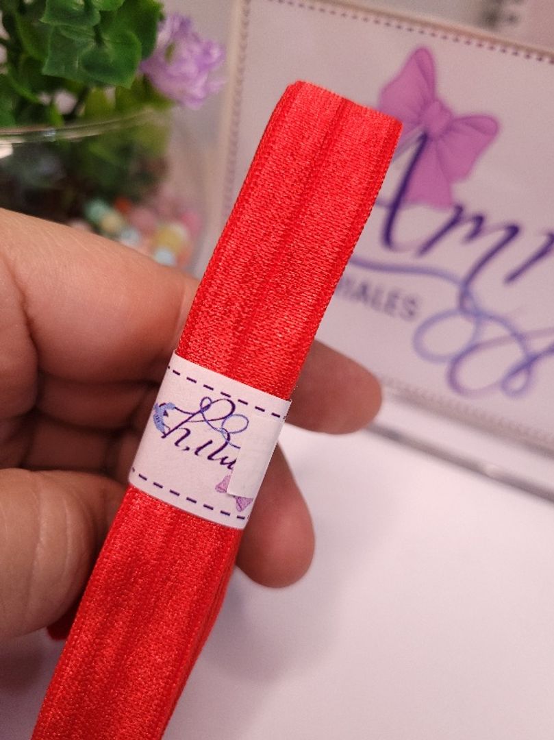 Sesgo Satinado Rojo 1.5cm 