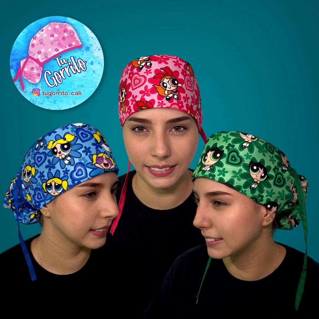 Chicas super poderosas fondo flores bellota 