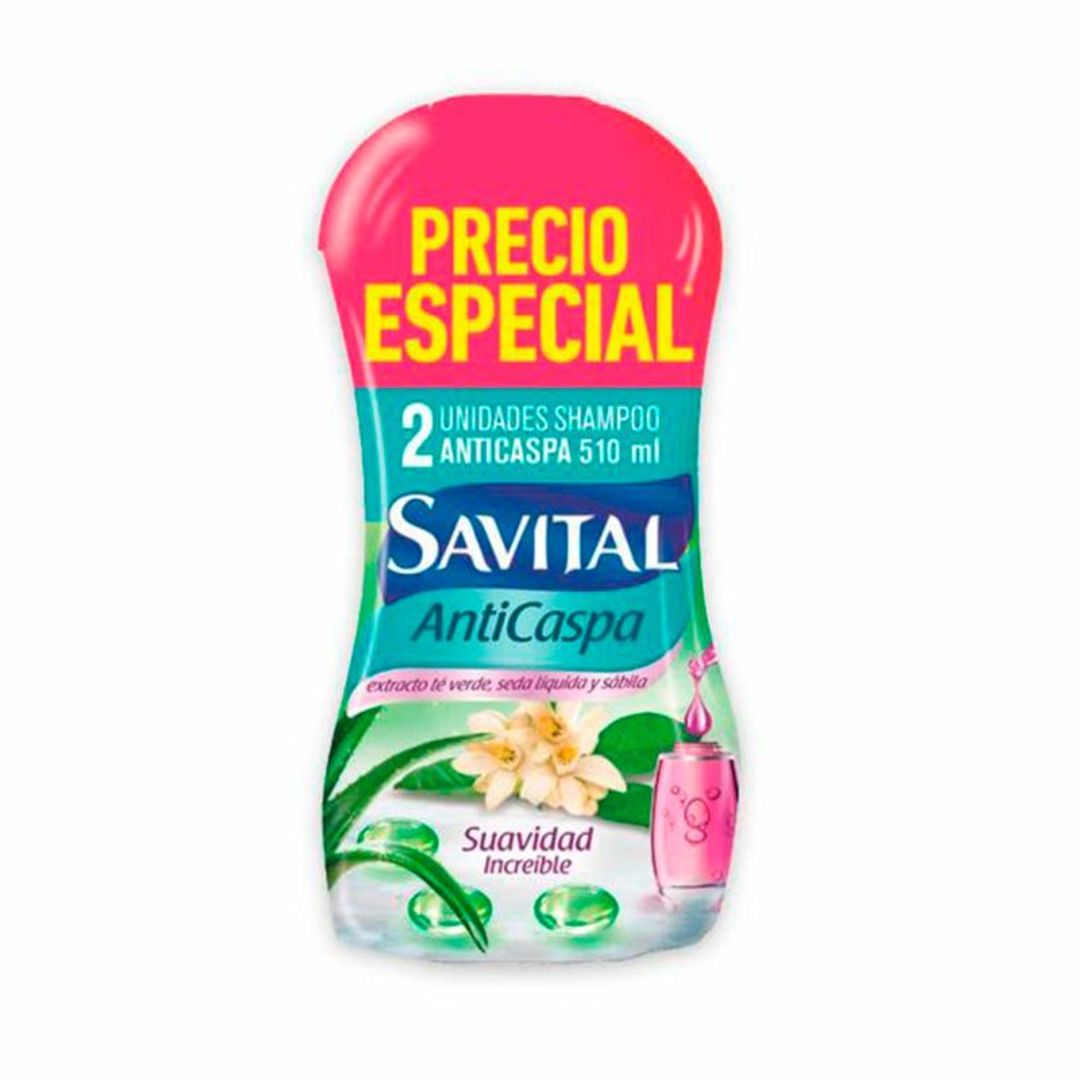 SH SAVITAL CASPA TE SEDA*2*510ML