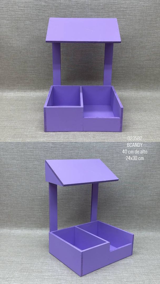 CAJA TECHO LILA 30X24 CM