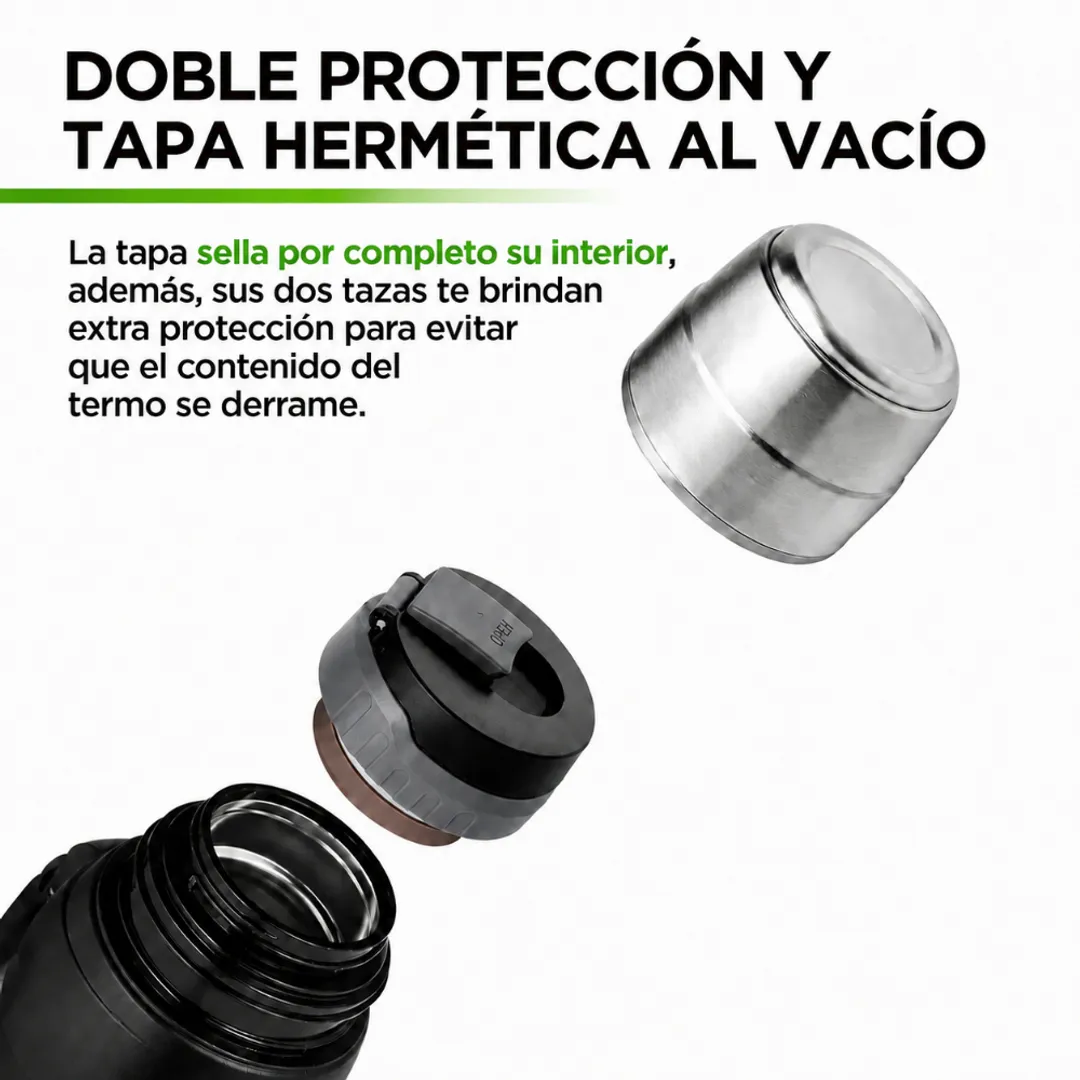 TERMO DE ACERO INOXIDABLE VACUUM POT TERMICO 1500ML