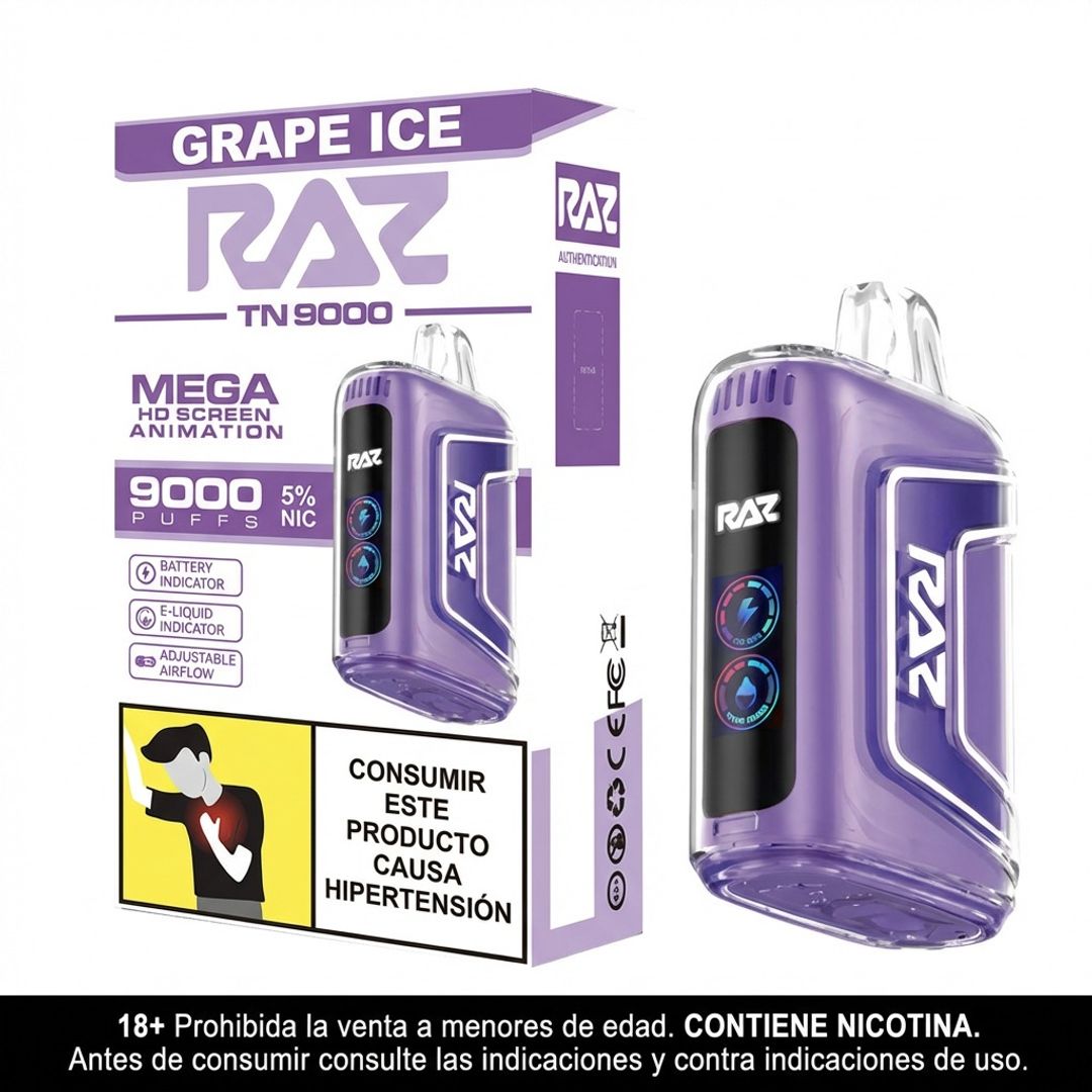 Raz Tn Grape Ice 9.000 Puffs