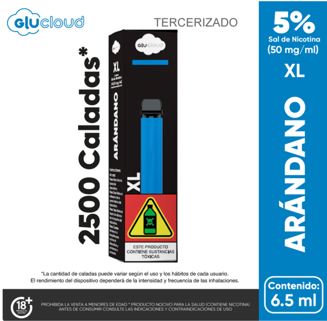 GluCloud XL Blueberry 2500 Puffs