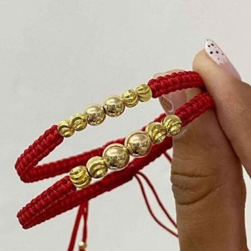 Imagen del producto Par pulseras balin 4mm, 5mm y 6mm