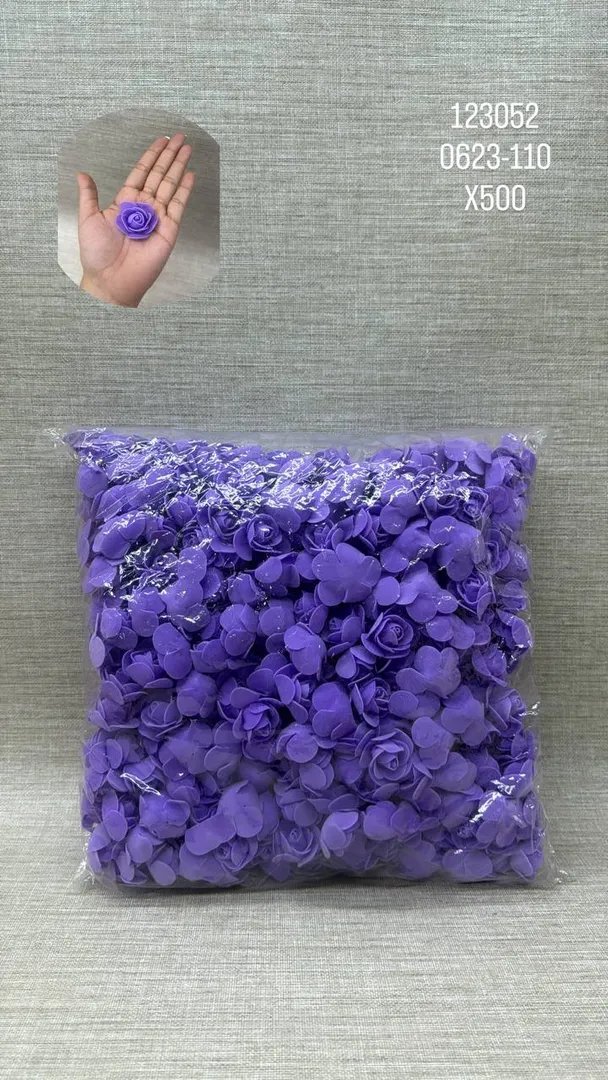 ROSAS MINI DECORATIVAS X 500 (LILA)