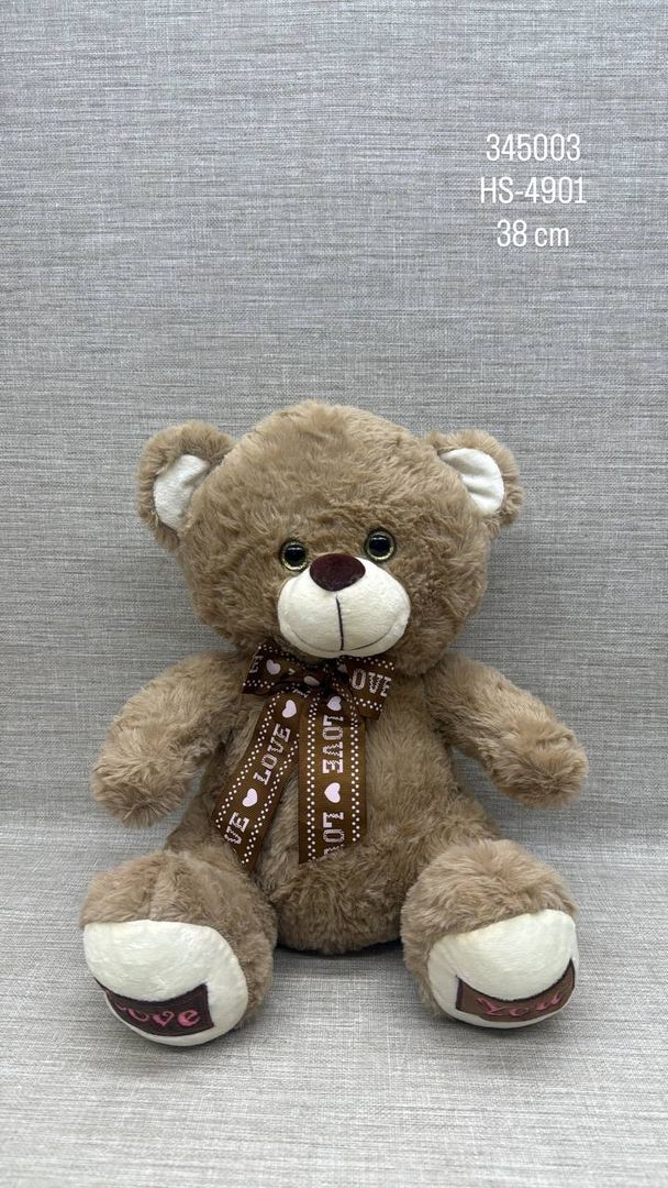 OSO CON MOÑO ESTAMPADO "LOVE" 38 CM