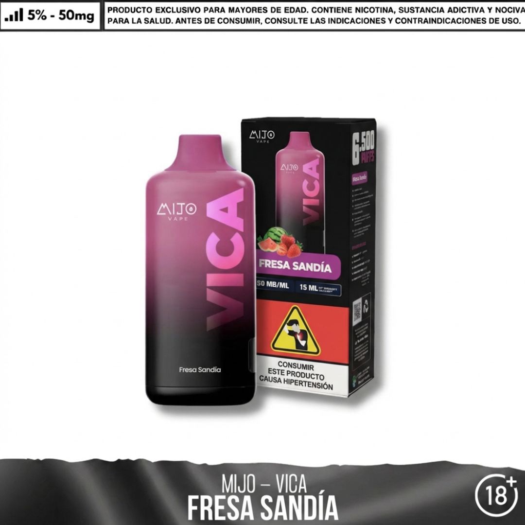 Vape Mijo Vica Fresa Sandia 6500 Puffs