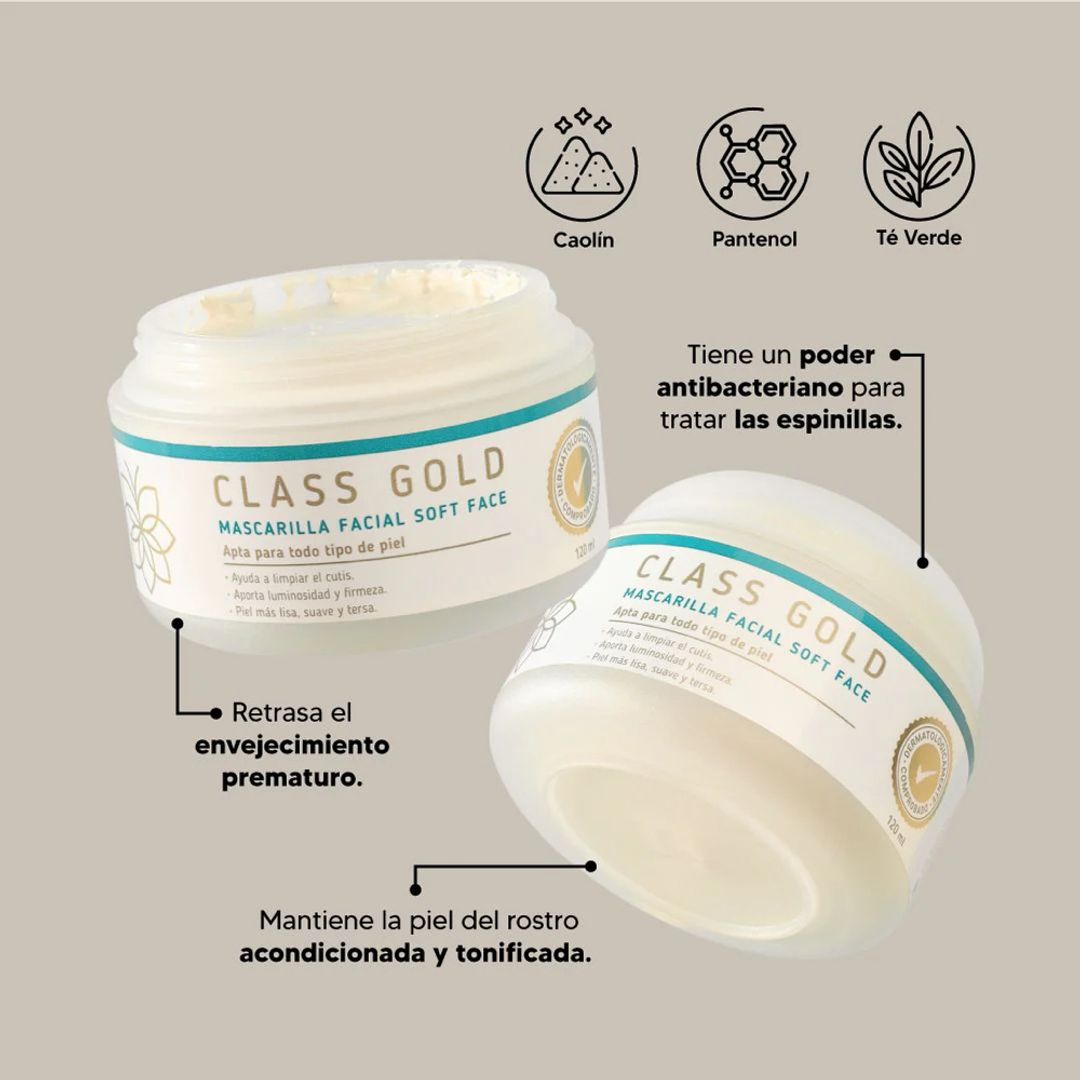 MASCARILLA FACIAL SOFT FACE 120 ML CLASS GOLD