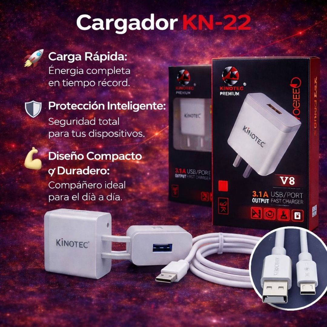 Cargador Kinotec KN-22 V8