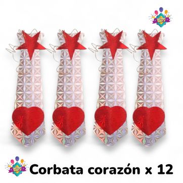 Imagen del producto CORBATA CORAZÓN X 12 