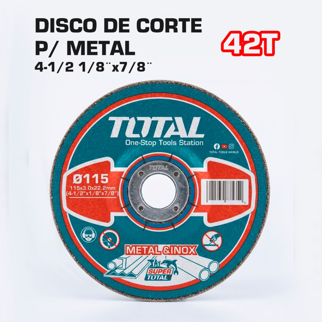 DISCO DE CORTE PARA METAL 4 1/2 X 1/8 X 7/8