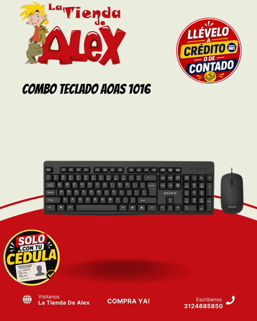 COMBO TECLADO AOAS 1016